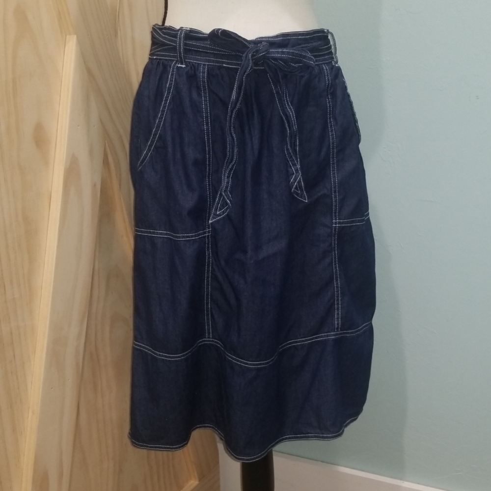 Denim Midi Skirt